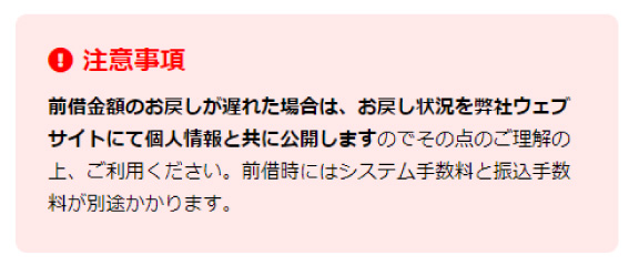 ビアペイの注意事項